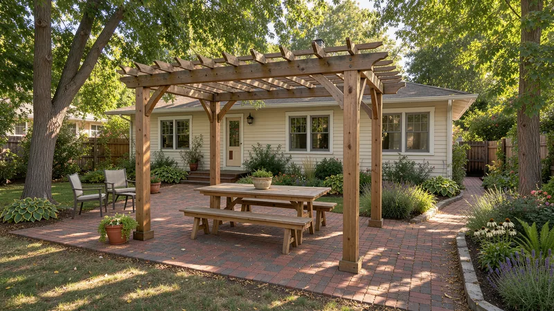 Custom cedar pergola construction in Boise, ID